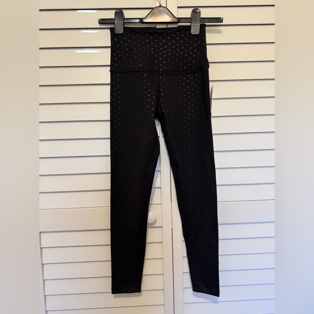 Beyond Yoga, Heart Print Leggings, Black, XS, NWT